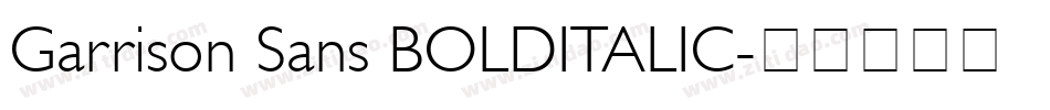 Garrison Sans BOLDITALIC字体转换